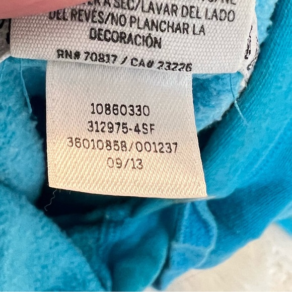 Victoria’s Secret PINK Hooded Sweatshirt Holographic Pink graphic Medium FLAWS - Picture 9 of 14